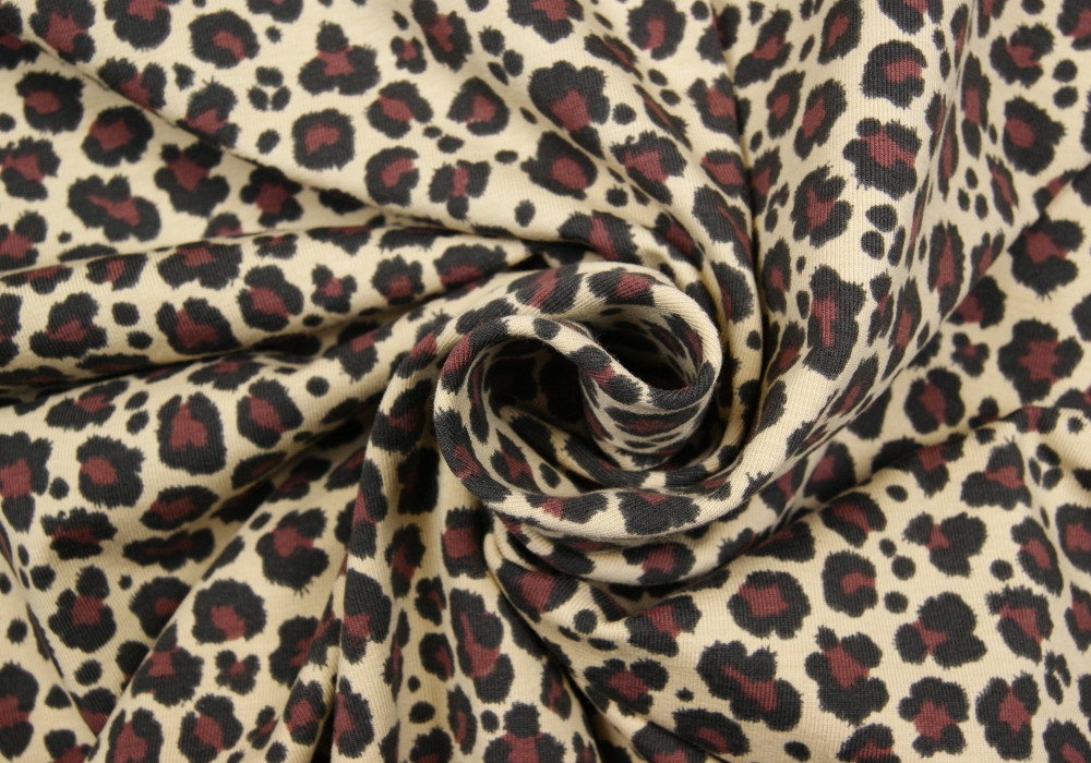 Fantasieprint tricot luipaard bruin