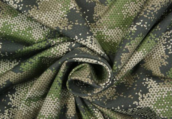Fantasie tricot fotoprint camouflage raster