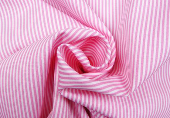 Boerenbont stof wit roze streep 2mm