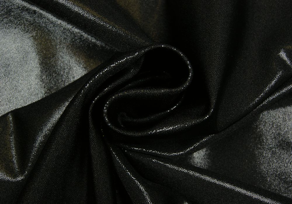 Glitterstof Zwart met Stretch