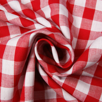 Boerenbont Ruitjes Rood Wit 20mm