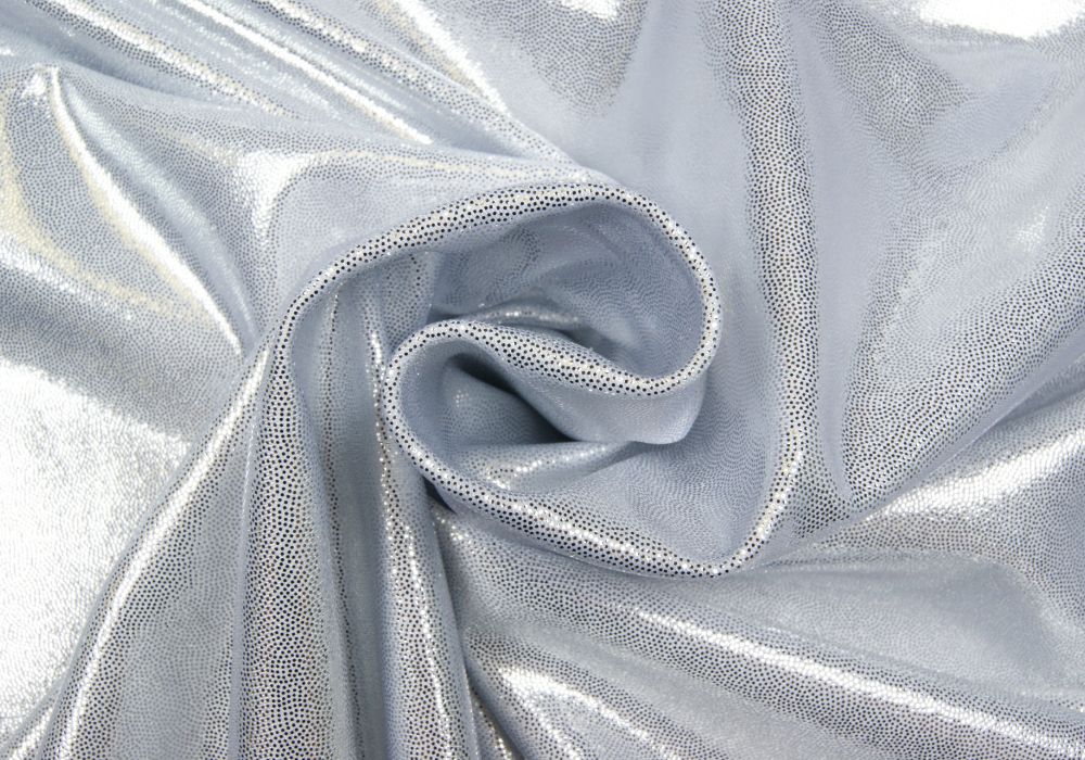 Glitterstof Zilver Stretch