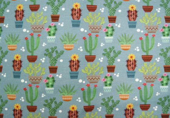 Fantasie tricot fotoprint cactussen