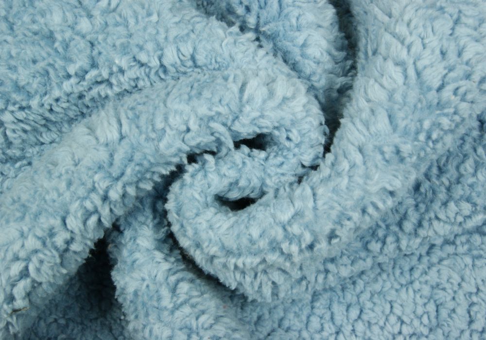 Teddy katoen blauw krul