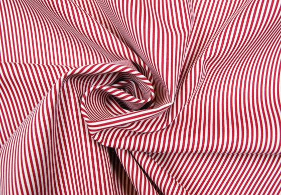 Streepjes Stof donkerrood/wit streepje 2mm