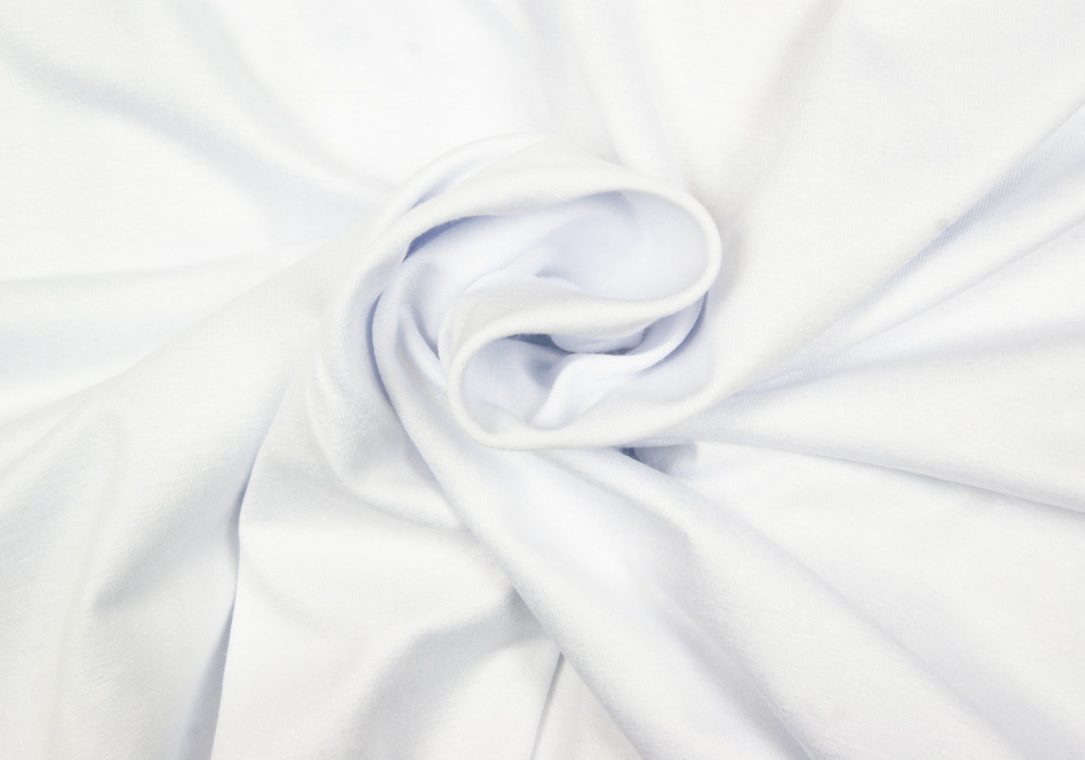 Uni tricot viscose wit
