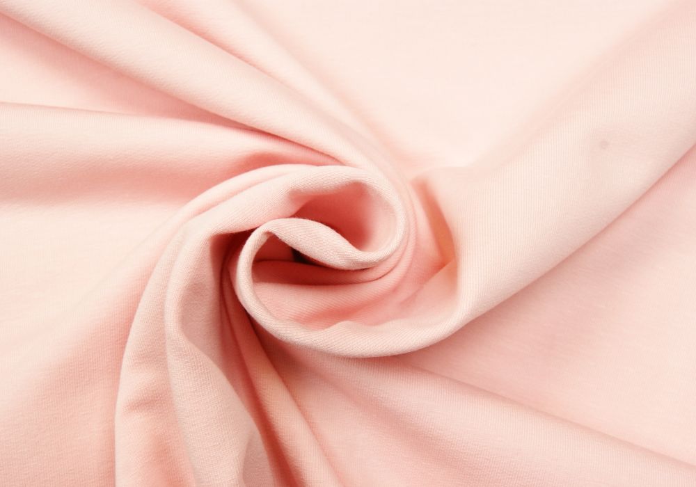 Joggingstof stretch / French terry roze