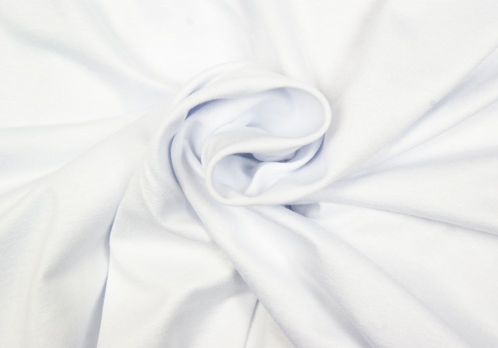Uni tricot viscose wit