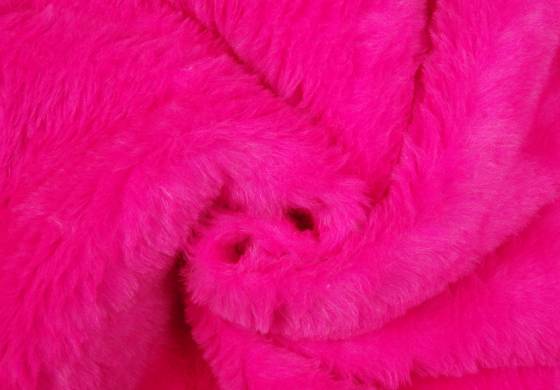 Pluche / Teddy fuchsia kort