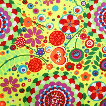 Texturé Flower Power lime