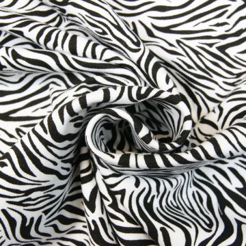 Fantasieprint tricot zebra fijn