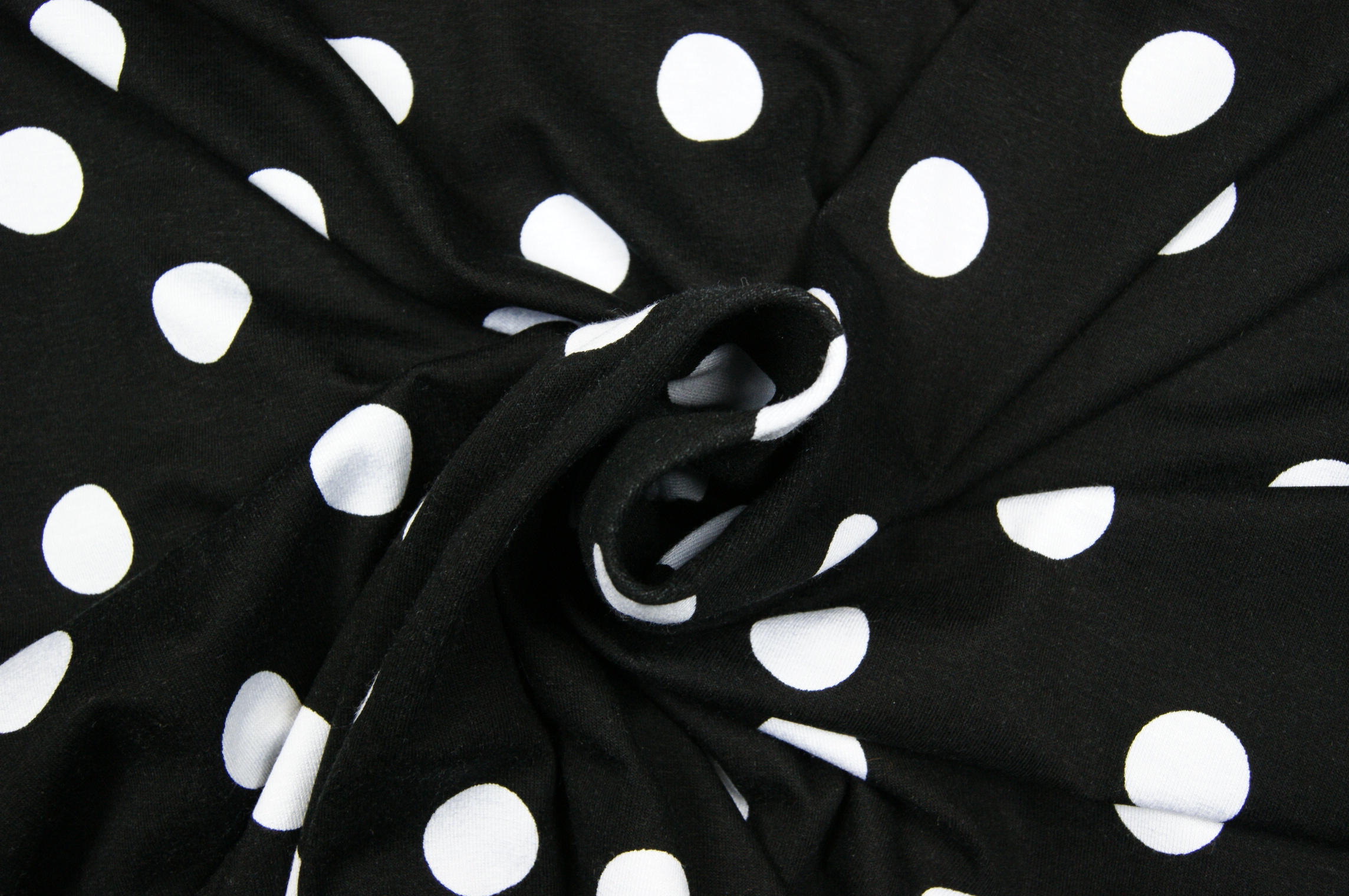 Stippen print tricot zwart RT520 online kopen