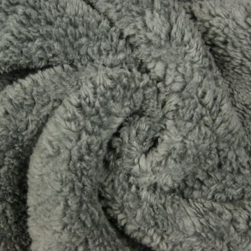 Teddy katoen grijs Krul