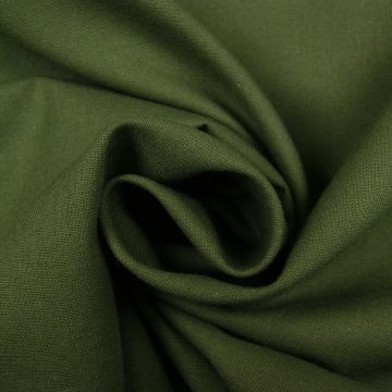 Katoen legergroen uni 100%