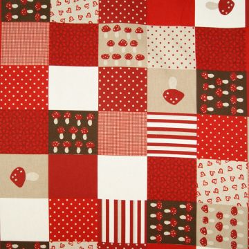 Weihnachtsstoff patchwork rot