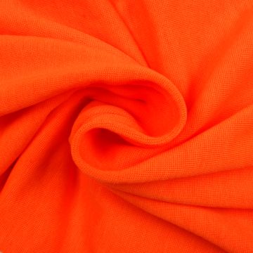 Boordstof tricot fluor oranje smal