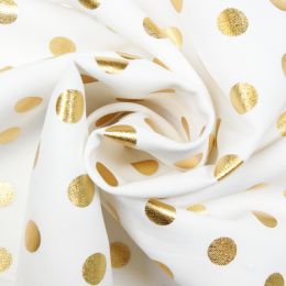 Texturé wit met gouden stip Texturé wit met gouden stip