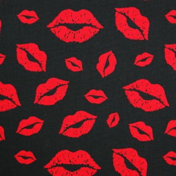 Baumwolle Lippen schwarz