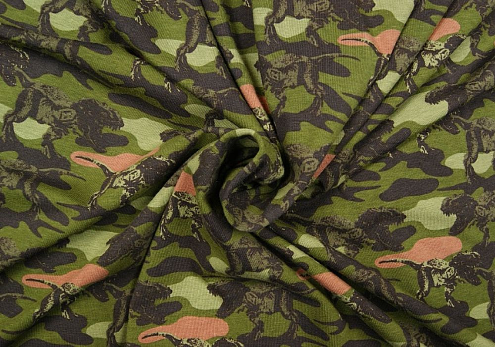 Fantasieprint tricot "Megan Blue Fabrics" camouflage
