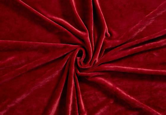 Velvet Stof met Stretch - Rood
