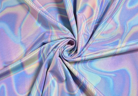 pastel stof met glans en glitter - stretch