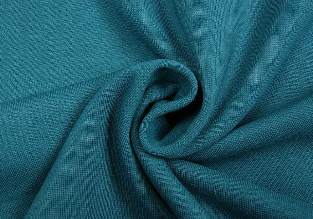 Boordstof tricot petrol smal