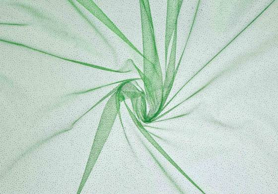 Tule met glitter- groen