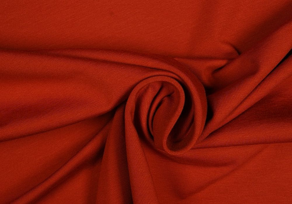 Uni tricot katoen brique
