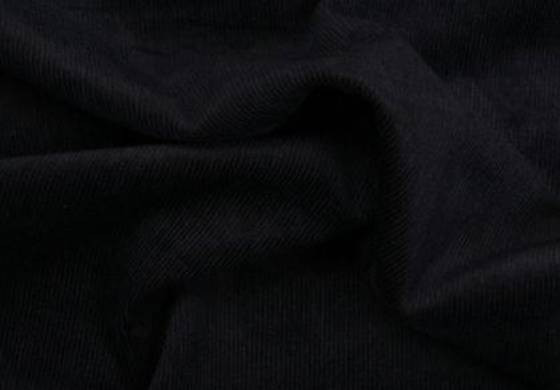 Ribcord zwart stretch