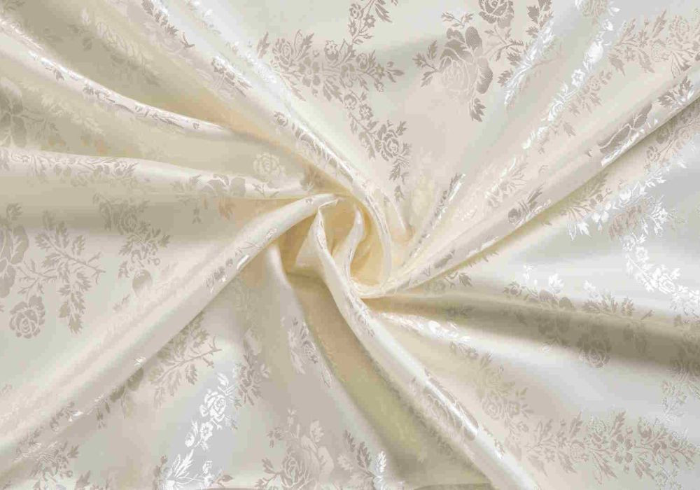 Ecru Voeringstof Luxe Jacquard