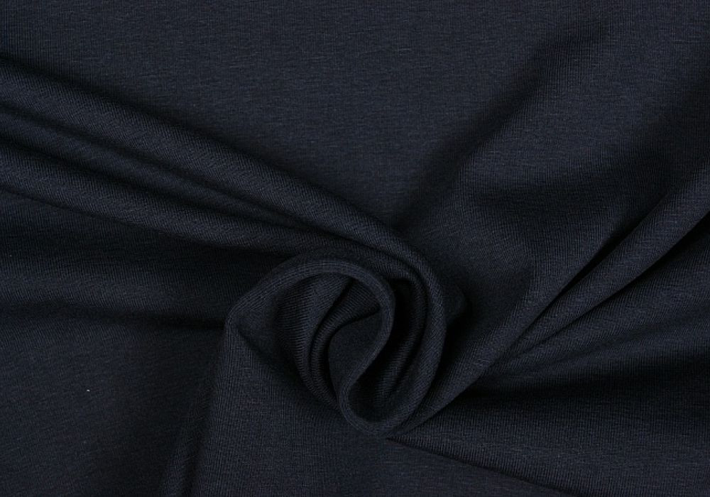 Uni tricot katoen blauw donker