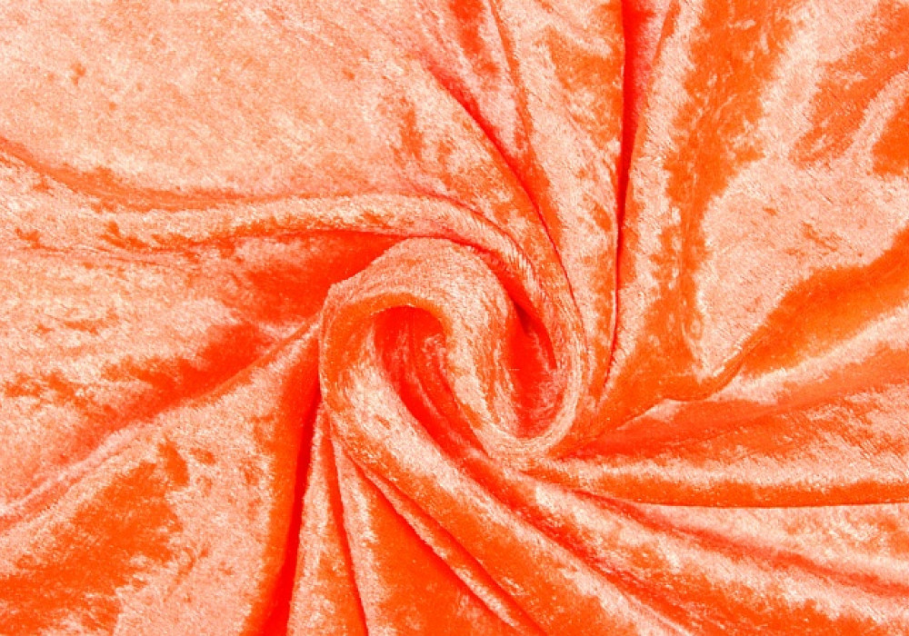 Velours de Panne fluor-oranje