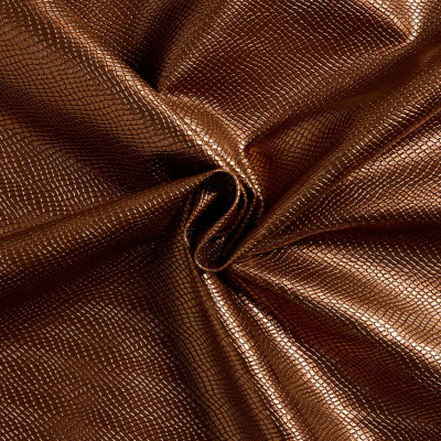 Kunstleer Slangen Print Brons