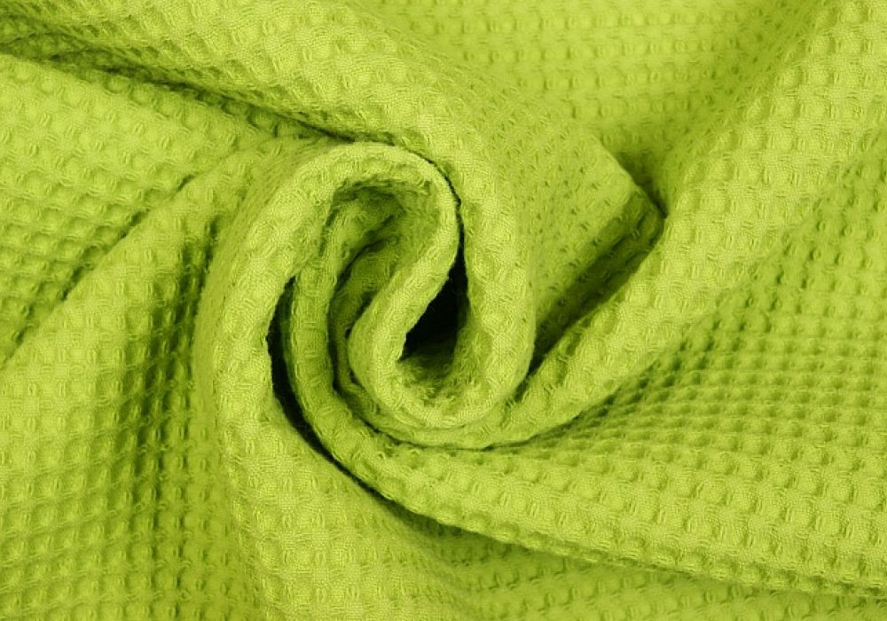 Wafeldoek lime 100% katoen dubbeldraads