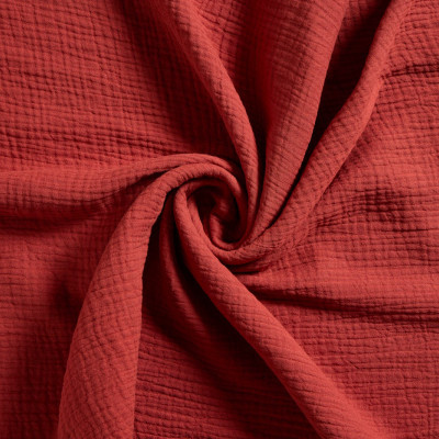 Mousseline / Hydrofiel Stof Steenrood