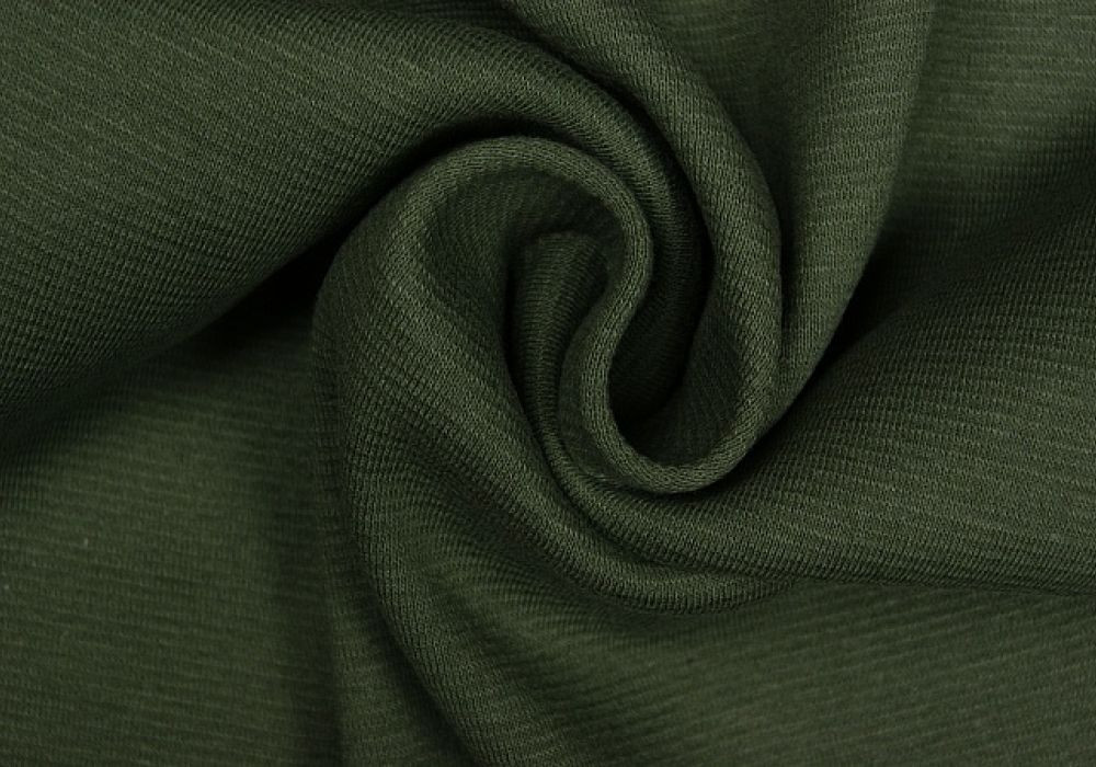 Boordstof tricot olijf smal