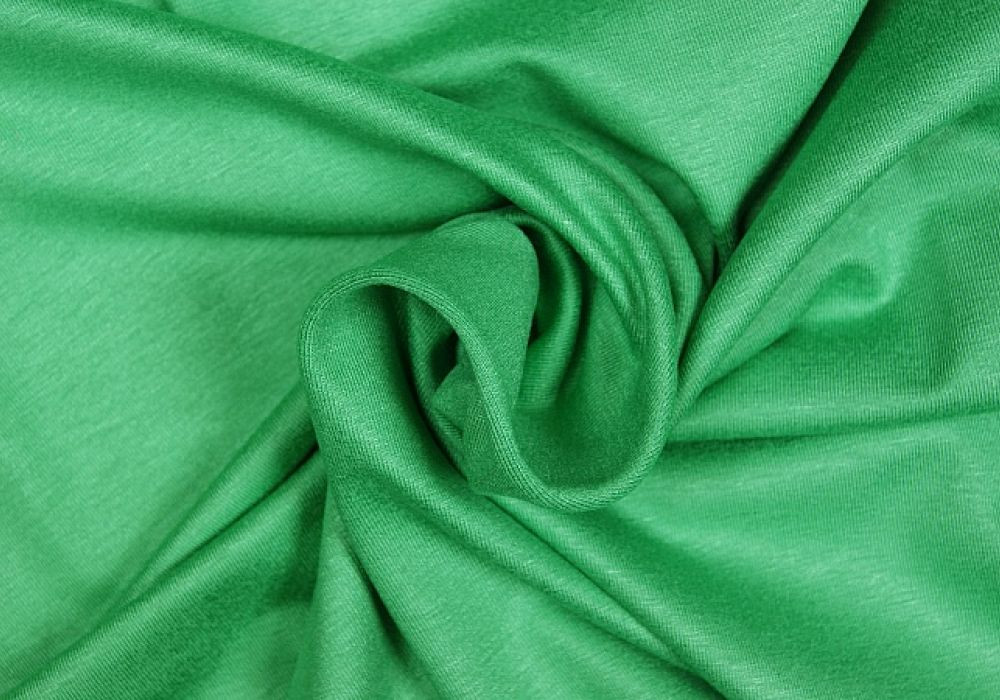 Uni tricot viscose appelgroen