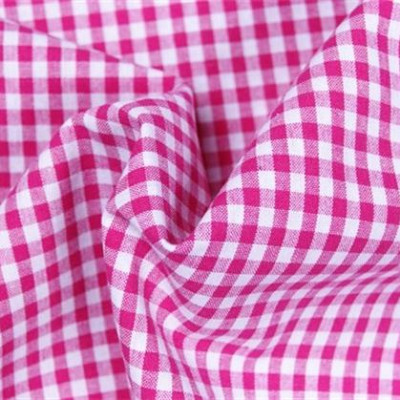 Boerenbont Ruitjes Fuchsia Roze Wit 5mm