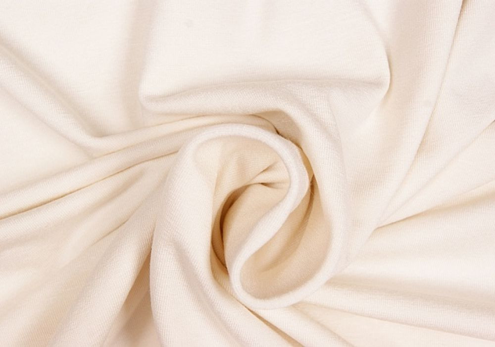 Uni tricot viscose off white