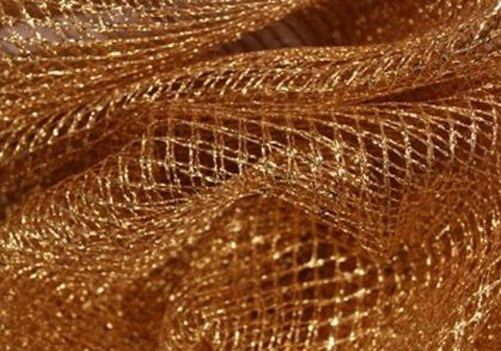 Tule lamé goud
