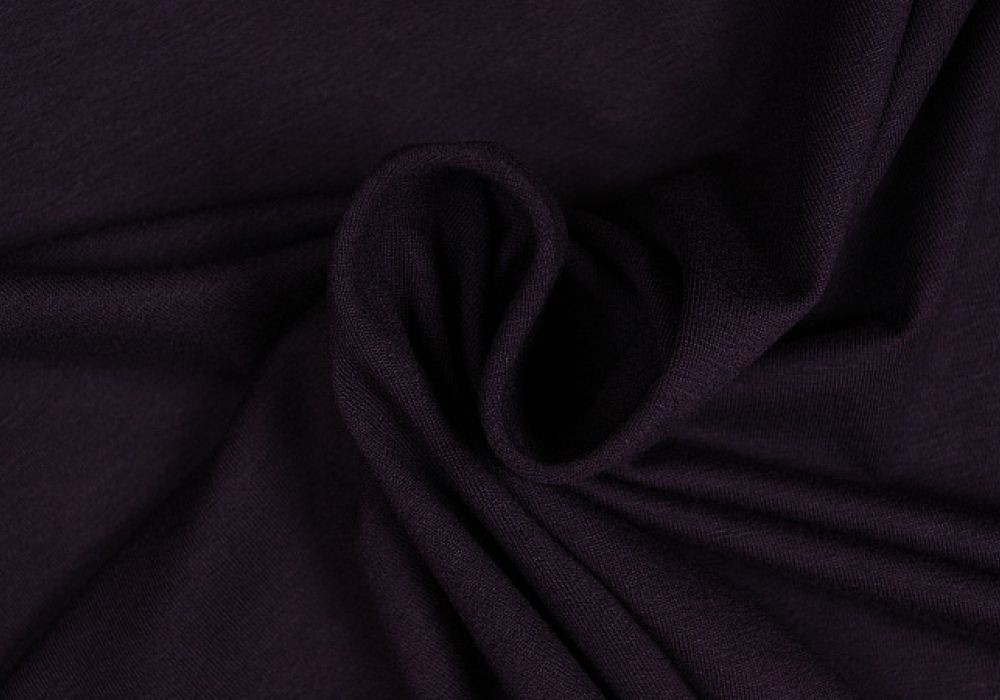 Uni tricot viscose paars donker