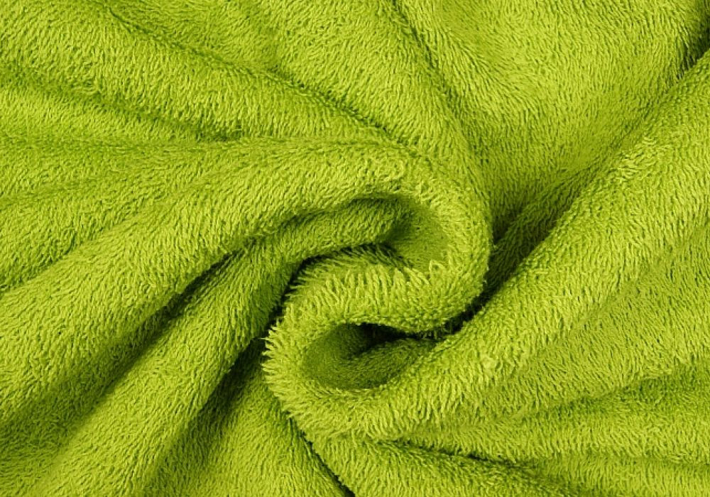 Badstof lime-groen donker