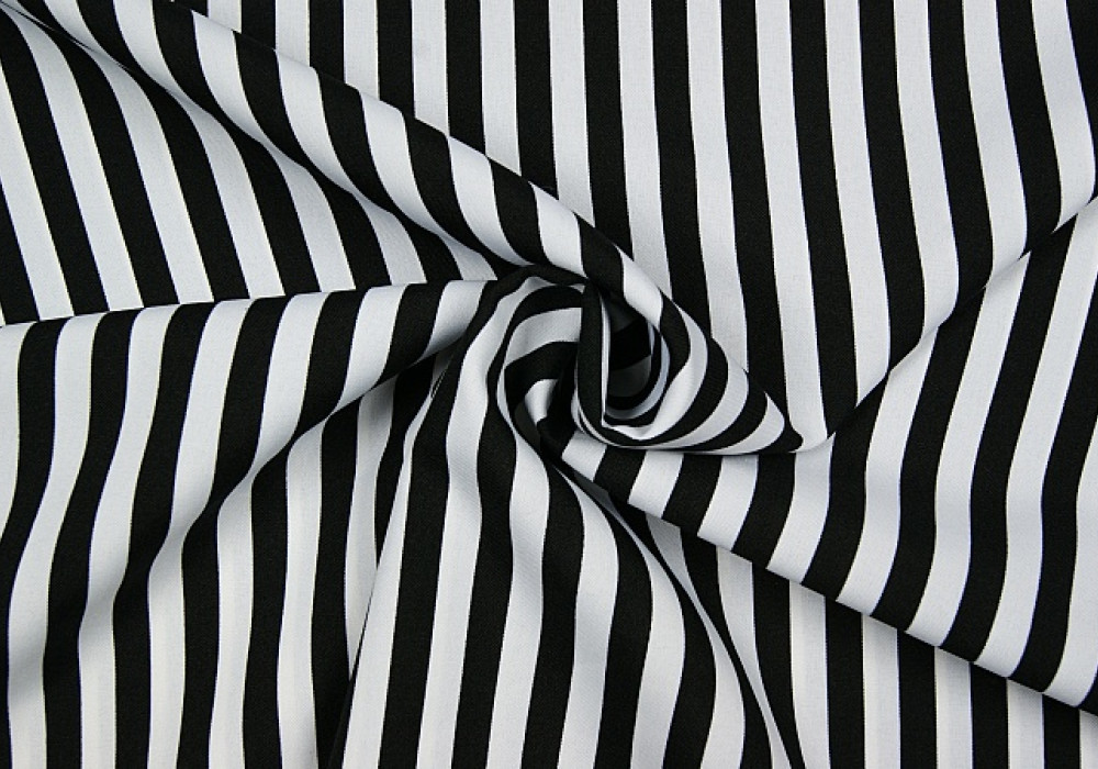 Texturé zwart/wit streep 1cm