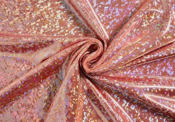 Oranje Glitterstof Hologram