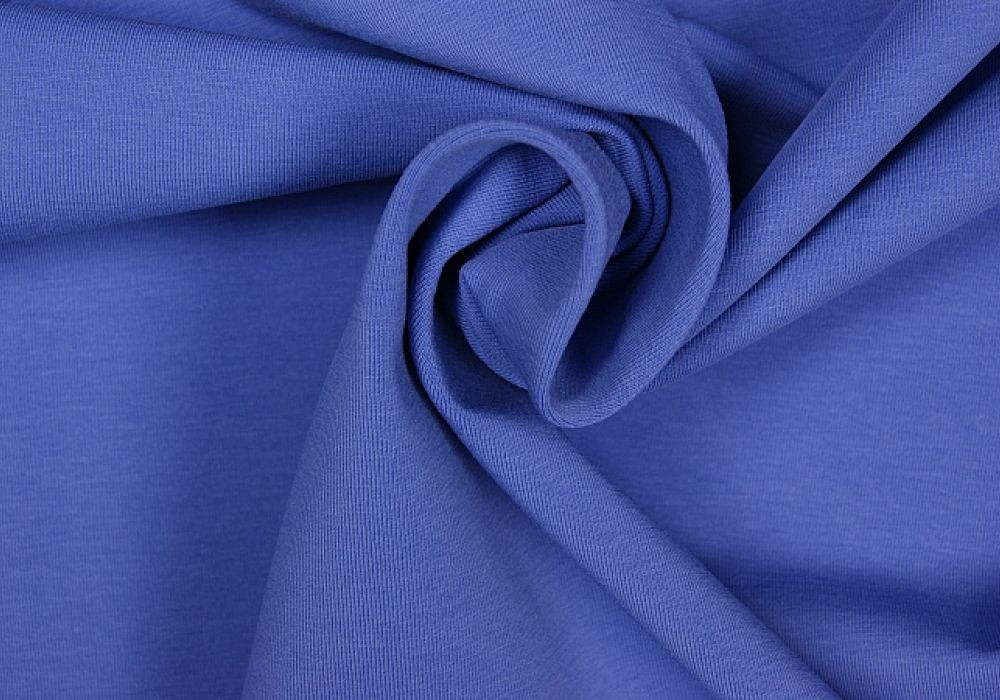 Uni tricot katoen blauw lavendel