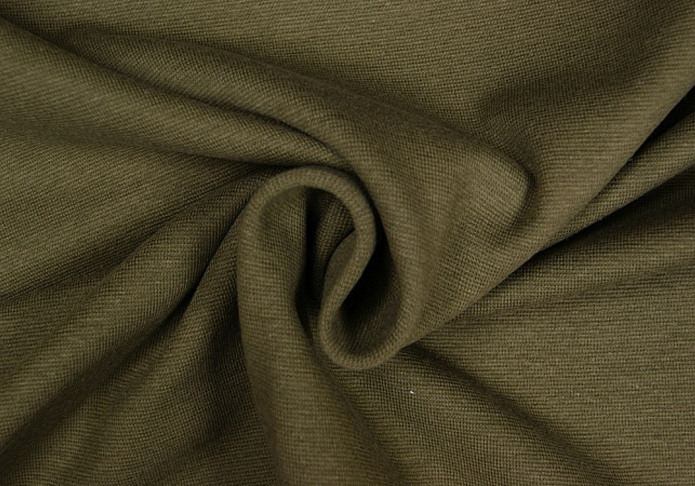 Boordstof tricot legergroen