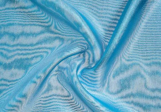 Organza Stof Lurex Aquablauw