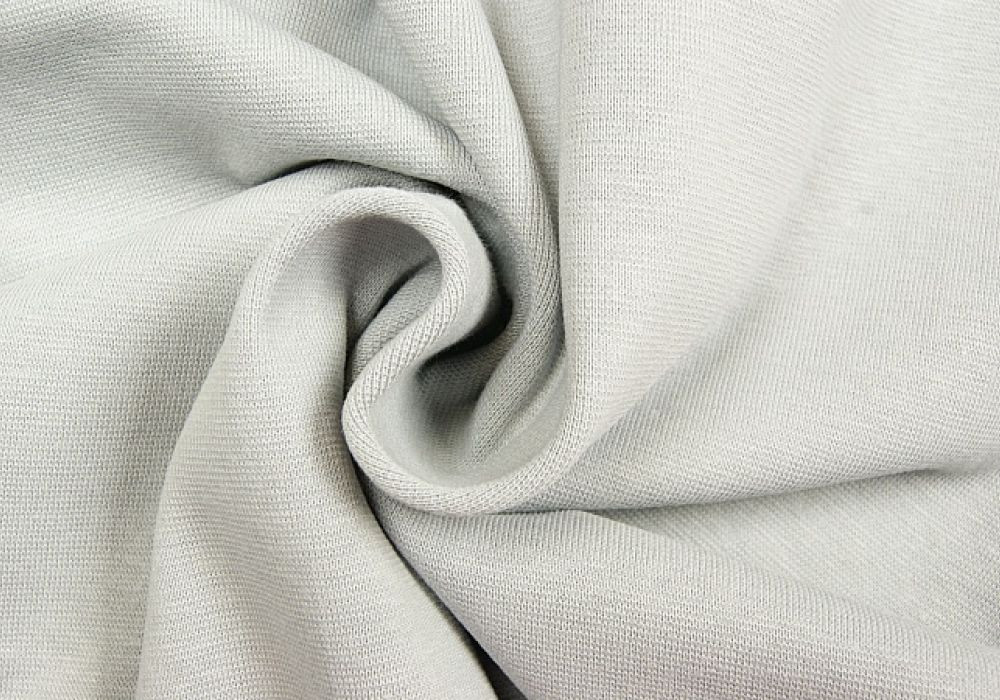 Boordstof tricot licht-grijs smal
