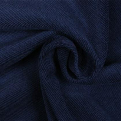 Ribcord donker-blauw stretch