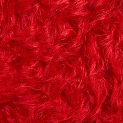 Pluche Stof Langharig - Rood